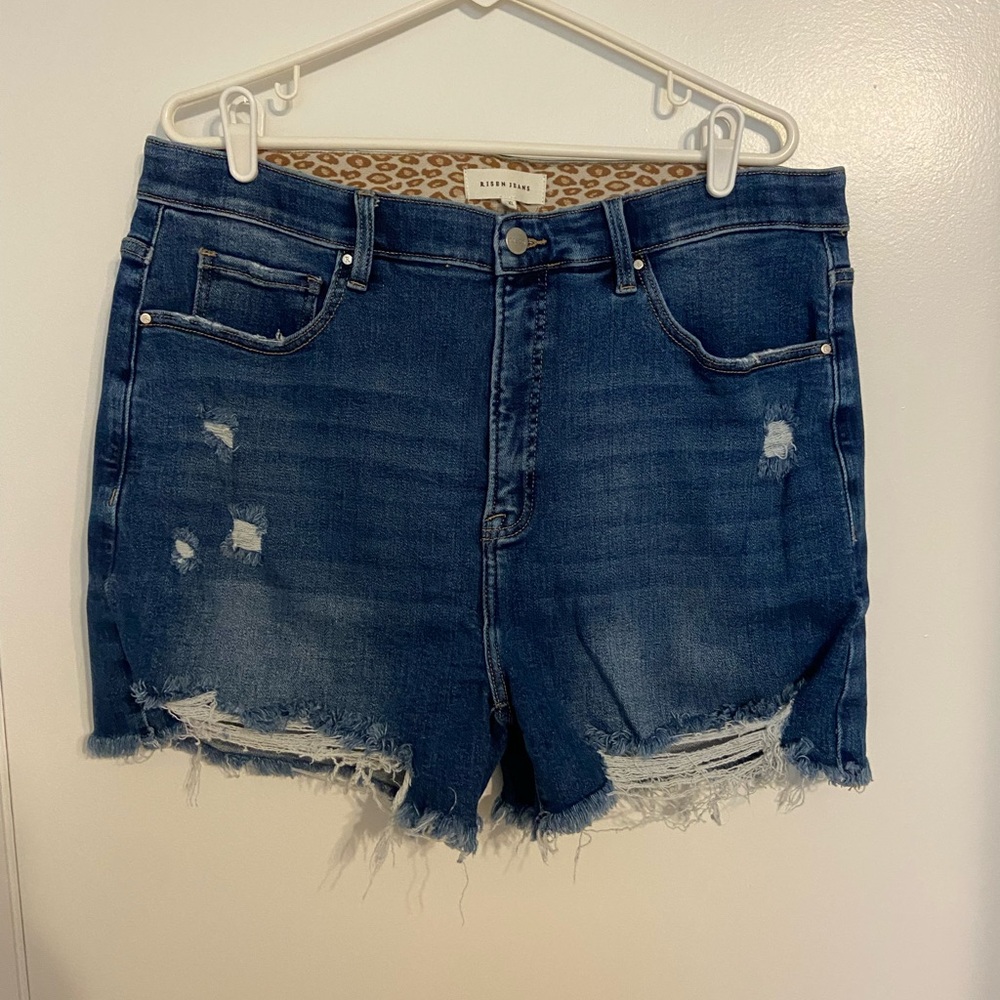 Risen 2xl Distressed Denim Shorts